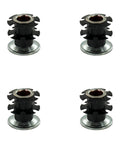 Double Star Threaded Caster Insert In Heat Treated Steel For 1 Inch Round Tube 16 18 Gauge With 3/8-16 Thread Pack Of 4