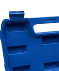 Partial view of blue storage case for Easy-Grip Thin Wall Wheel Nut Socket Set - 5-Piece Kit With 15, 17, 19, 21, 22mm Sockets