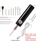 Handheld Electric Screw Extraction Pen And Mini Grinder For Busted Or Jammed Smartphone Bolts With 11 Precision Bit Set and switch.