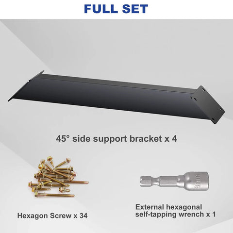 Heavy Duty 4 Pack 45 Degree Pergola Angle Bracket Kit For Gazebos And Patios, Steel Connector Braces For Pergola Posts And Log Cabin Decks, Built To Last Outdoor Structure Support