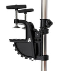 Top Shelf Rig 40 Lb Thrust Electric Trolling Motor for Saltwater Cruises and Kayaks quick release lever close-up view.