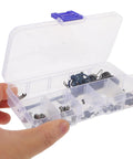 Pro Grade Sewing Machine Replacement Parts Kit With Metal Bobbin Case Spring And Needle Plate Screws For Industrial And Home Use Heavy Duty High Precision Assembly For Faster More Efficient Sewing, clear plastic organizer box with screws