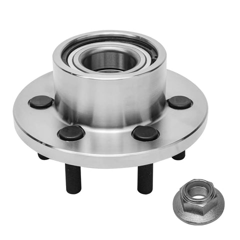 Heavy-Duty Front Wheel Bearing Hubs 2-Piece Kit Fits Dodge Durango 1999-2003 RWD solid steel hub with bearing and nuts