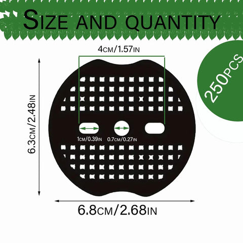 250 Piece Landscape Washer Gasket Set Heavy Duty Plastic Anti Rip Washers For Weed Barrier Fabric Ideal For Garden Lawn Greenhouse And Outdoor Landscaping details and dimensions