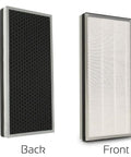 Front and back of MA 40 Replacement Filter 3 In 1 H13 Main Filter And Activated Carbon For MA 40 Air Purifier Direct Fit 2 Pack