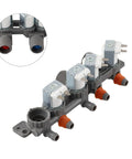 Washing Machine Inlet Solenoid Valve Replacement Kit Direct Fit Easy Install Reliable Water Flow Control For All Wash Cycles Durable Replacement Valve For Worn Or Faulty Units, 4-port grey plastic