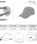 Dimensions and features of Show Your Work Math Themed Adjustable Light Grey Hat For Women Cool Low Profile Cotton Cap