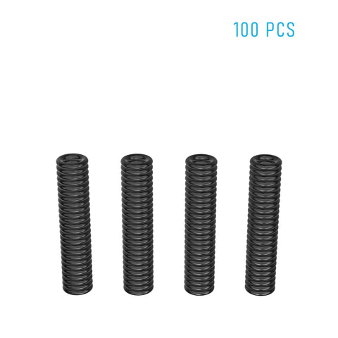 Badass 100 Count Nitrile O Rings Anti Static 6.5mm OD Black Buna N Seals stacked in four rows for plumbing and gear swaps.