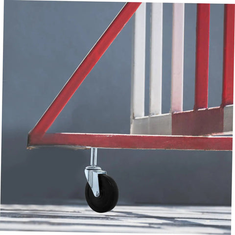 Kickass Durability Rock Solid Design Silent Gate Caster Wheel With Spring Support And Anti Vibration Cushioning on a red gate.
