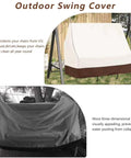 Waterproof 57 Inch Porch Swing Cover For All Weather Use Heavy Duty 600D Oxford Outdoor Swing Shield on patio