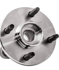 2 Pcs Front Wheel Hub And Bearing Assembly 513205 Drop Right In Replacement For Chevy Cobalt Pontiac G5 Saturn Ion Non Abs showing shiny steel hub with four bolts.