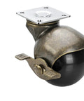 Smooth Vintage Antique Brass Swivel Casters With 2 Inch Ball Wheels For Furniture Refresh And DIY Coffee Table Project Heavy Duty Rolling Hardware.