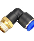 100 Piece Pneumatic Air Connector Kit With 4 6 8 10 12 Millimeter Barbed Fittings And Quick Connect Elbows For 1/8 1/4 3/8 1/2 Inch Hoses