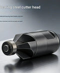 Heavy Lift Aluminum Alloy Grinder Chamfer Tool With Ergonomic Grip For Crisp Precision Tapering And Rock Solid Construction To Cut Through Metal Like Butter For Slick Finish, showing bearing steel cutter head.