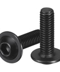 Flanged Button Head Socket Cap Screws Set M6 1x20mm 304 Stainless Steel Black Oxide Finish Allen Drive Bolts 25 Pieces