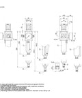 Lock In The Real Deal As3 Integrated Filter Regulator With Five Micron Air Filtering And Auto Drain Gear Cranking Out 14000 Liters Per Minute For Your Heavy Duty Pneumatic Rig schematic diagram with dimensions.