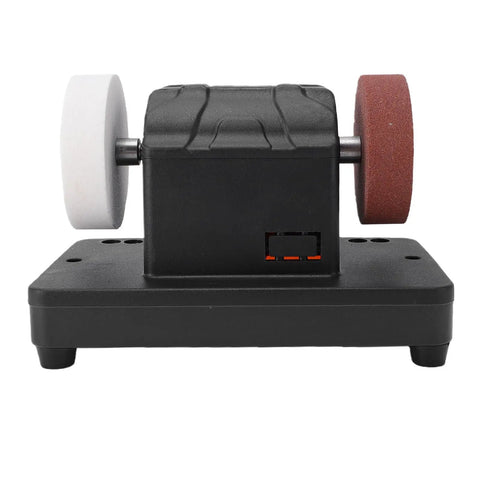 Smooth Running 3 Inch Dual Wheel Mini Bench Grinder Featuring Variable Speed 2000 To 6000 Rpm Cordless Battery Power With Copper Wheels
