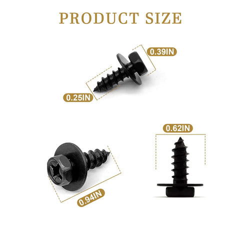 Thirty Pack Hex Head Tapping Screws Oem 9015960498 Exterior Panel Fasteners For Toyota Rav4 Camry Highlander Lexus Es350 Gs350 showing various sizes and dimensions.