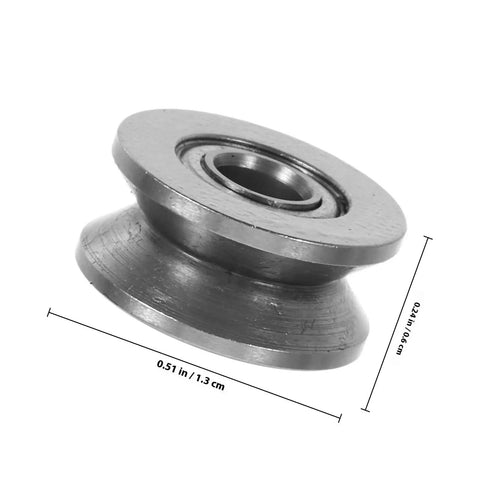 20 Pack V Groove Pulleys For Gate Tracks With Deep Groove Ball Bearings Heavy Duty Wear Resistant Roller Bearings 0.51 in diameter