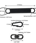 Heavy Duty Porch Swing Spring Kit With 700 Lb Capacity, Hammock Hanging Hardware Set Including 1 Spring, 2 Carabiners, 1 Swivel Buckle