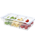 No Fuss Fridge Drawer Organizer Slides Under Shelf For Crisper Bin Storage With Slick Gliding Rails To Keep Your Kitchen Stash Of Fresh Produce Dairy Deli Meats And Condiments Neat Without Any Heavy Lifting Today featuring green grapes, cherry tomatoes, and baby corn.