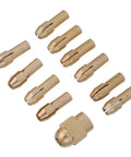 Get Your Mini Drill Chuck Collet Nut Set On Point With This Rock Solid 11pc Rotary Tool Replacement Parts Kit For All Your Nail Art And Hobby Projects Made To Fit Like A Glove For Any Maker Who Needs Reliable Gear Today, featuring 11 gold mini drill collets.