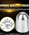 20 Pcs Dang Solid 304 Stainless Steel Positioning Ball Plungers That Keep Your Cabinet Doors Dead Center, Fine Thread Push Button Locking Pins For Quick Install And Rugged Performance On Any DIY Or Pro Project Shop Setup, showing a spring ball plunger with a set of additional ball plungers.