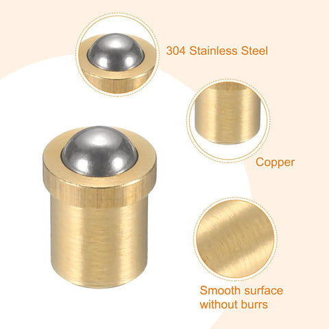 Top Shelf 304 Stainless Steel Ball Plunger With Copper Spring Loaded Latch Heavy Duty Push Fit Catch For Cabinetry And Mechanisms smooth surface