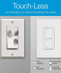 Comparison of fingerprint-smudged traditional switch and clean Smart Switch With Wall Plate For LED Lights And Fans, 5 Amp.