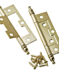 Sleek Statuary Bronze Finial Tip Hinges For Cabinets Featuring Zero Mortise Design Effortless Install Fixed Pin Structure Durable Build ideal for cabinet doors.