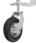 Tough As Nails 8 Inch Tire Flat Free Gate Wheel With Spring Loaded Suspension And Universal 200 Pound Capacity for outdoor gate use.