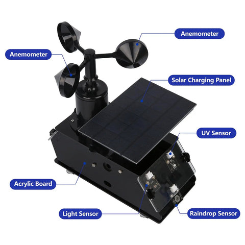 Ultimate ESP32 Weather Station Kit For IoT Nerds With Weather Forecast Temperature Humidity Wind And Rain Sensor Outdoor Set