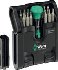 Modular Micro 21-Piece Tool-Check Bit Set With Bit-Holding Screwdriver, Ultra Compact 4 mm Hex Drive in black case.
