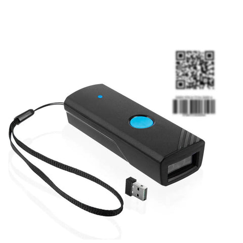 Mini 2D Wireless Barcode Scanner With 3 In 1 Connectivity Bluetooth 2.4GHz USB 2.0 Wired For iOS And Android Fast Scan Stable Connection