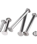 Tough As Nails M4.5 Stainless Steel Binding Screws For Photo Albums Diaries And Menus Rustproof Barrel Nut Hardware, 5 pieces, smooth finish.