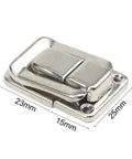 6 Pack Nickel Toggle Latch For Suitcase And Trunk Luggage Box Lock Clasp With Screws 38x25mm Iron Case Hardware, close-up view