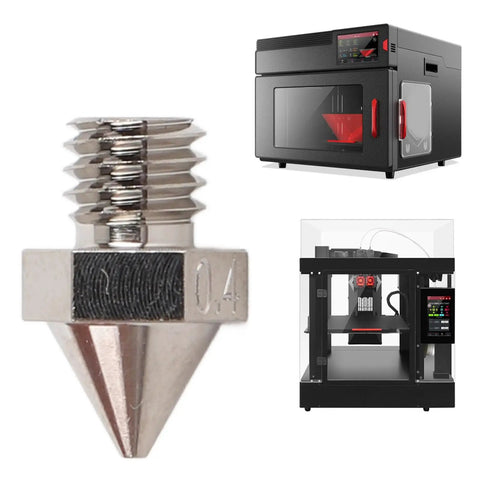 Premium 0.4mm Carbide 3D Printer Nozzle Tip for smooth filament flow, detailed view of the nozzle, compatible with N Pro2 Pro3 E2 series.