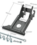 Side view of swingarm bracket from 32 Inch Rear Axle Kit With Swingarm Bracket And 4 Stud Wheel Hubs 530 32T Sprocket Chain Brake Disc And Caliper Throttle Lever For 110cc 125cc 150cc 200cc ATVs Quad Go Karts GY6