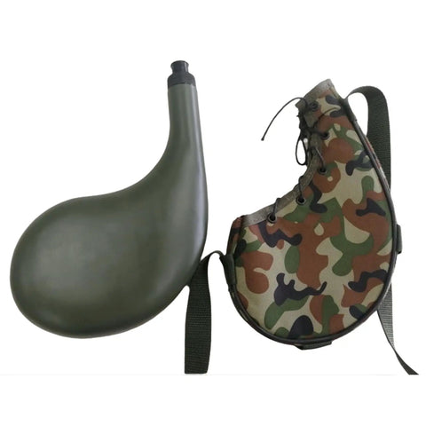 Leakproof Outdoor Water Bottle with Oxford cloth canteen, camouflage design, and large capacity for camping and backpacking.