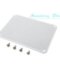 Mounting plate for Outdoor Waterproof Junction Box With Clear Hinged Cover IP65 ABS Plastic Enclosure, shown with screws