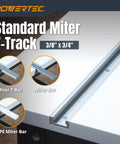 Pro Grade Badass 48 Inch Miter T Track With Secure T Bar Built To Rock For Table Saws And Router Tables Dad Approved Essential For Custom Sliding Jigs Twin Pack Bundle showing standard aluminum miter tracks and bars.
