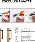 Installation guide for Ten Pack 5 Inch Cabinet Handles With Champagne Bronze Finish showing tools and measurements