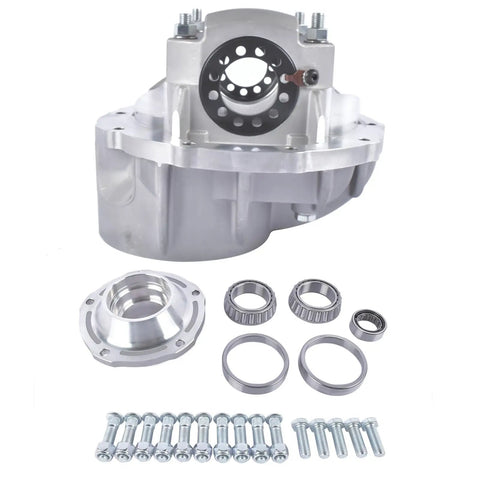 High Performance A356 T6 Aluminum Thru Bolt Differential Base With 3.25 Inch Ring Gear For Ford Nine Inch Housing, showing detailed assembly parts.