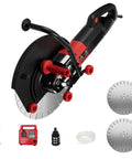 Professional Grade Heavy Hitter Electric Concrete Cutter Saw Featuring Dual High Impact Blades And Integrated Water Pump