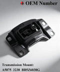 Transmission mount for 2016-2019 Ford Explorer, OEM replacement part, designed for 2.3L inline four engine. 3 Pcs Premium Engine Motor Mount And Transmission Mount Set For 2016 2017 2018 2019 Ford Explorer 2 3 Liter L4 Inline Four Crossover Direct Factory Standard Replacement Knock Out Engine Shake And Improve Your Daily Drive With This Badass Gear.