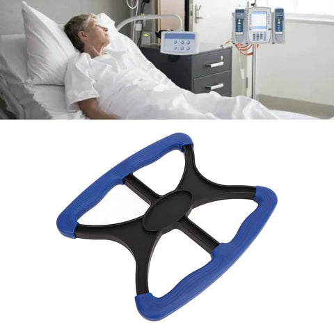Heavy Duty Standing Aid With Rock Solid Non Slip Handles Portable Lift Assist Bar For Seniors And Bariatric Transfer Go Anywhere Indoors Or Outdoors No Sweat Daily Pull Up Handle Blue on a white background, showing textured blue grips.