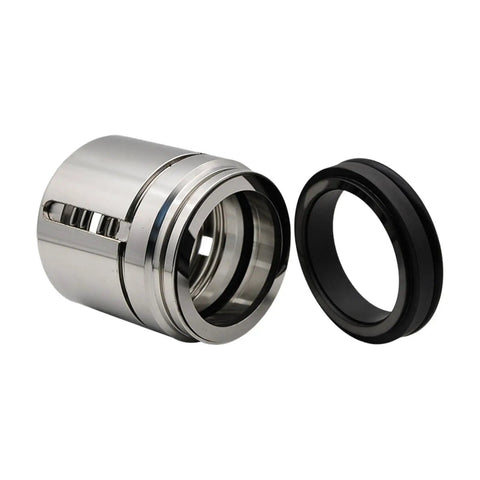 Heavy Duty Mechanical Seal Ay Drop In Replacement For Industrial Water Pumps, stainless steel design with black rubber ring.