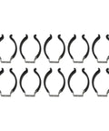 10 stainless clips, Stainless Steel Spring Terry Clips With Narrow Base And Rubber Grip For Secure Tool Holding In Garage Or Workshop, Fits 20mm To 30mm Tools, 10 Pack Durable Steel Construction, Corrosion Resistant, Non Marring Grip