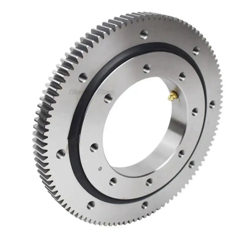 Top Tier Ball Slewing Ring Bearing With External Gears And Four Point Contact For Smooth As Butter Turntable Rotation Built Like A Tank For Job Site Heavy Machinery 011450, close-up view of external gear teeth.