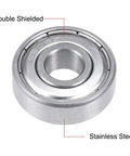 5 Pack Stainless Steel S608ZZ Ball Bearings 8mm Id 22mm Od 7mm Thick Double Shielded Heavy Duty Precision Components close-up view.